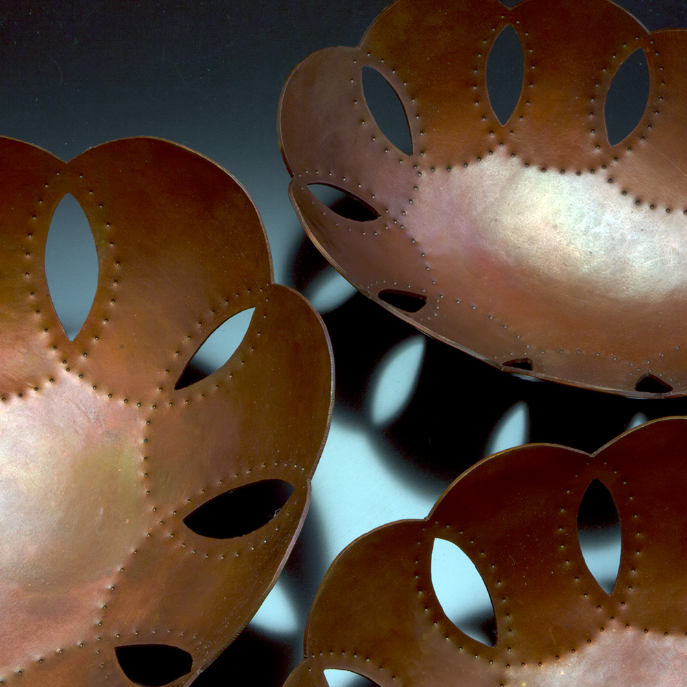 Oval Bowls - Raised Copper